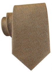 Melanżowy Krawat w Kolorze Bardzo Ciemnego Złota - Alties. Żółte krawaty i muchy męskie Alties, bez wzorów, z tkaniny, eleganckie. Za 55.00 zł.