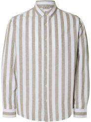 SELECTED HOMME Koszula w kolorze beżowo-białym rozmiar: XXL. Białe koszule męskie Selected Homme, xxl, bez wzorów, bez kołnierzyka, bez ramiączek. Za 87.81 zł.