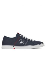 Beverly Hills Polo Club Tenisówki M-VSS24010A Granatowy. Niebieskie trampki i tenisówki męskie Beverly Hills Polo Club, bez wzorów, z materiału, bez zapięcia. Za 149.99 zł.