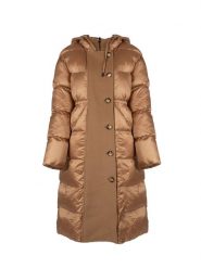 Pinko Płaszcz "Jstreet" | 1G16CH Y762 | Kobieta | Beżowy, Złoty. Brązowe płaszcze damskie Pinko, bez wzorów, z poliamidu, eleganckie. W wyprzedaży za 999.00 zł.