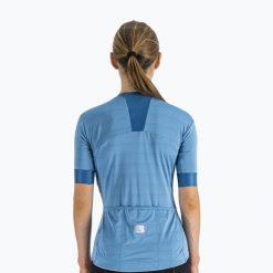 Koszulka rowerowa damska Sportful Kelly. Niebieskie bluzki sportowe damskie SPORTFUL, xl, z elastanu, bez kołnierzyka, bez ramiączek. Za 137.00 zł.