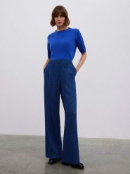 BGN Spodnie w kolorze niebiesko-czarnym rozmiar: 38. Czarne spodnie materiałowe damskie BGN, bez wzorów, z materiału. Za 152.62 zł.