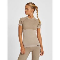 Koszulka damska Hummel Clea. Szare bluzki damskie HUMMEL, l, bez wzorów, sportowe, bez kołnierzyka, bez ramiączek. Za 170.00 zł.