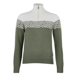 Bardzowy golf 1/2 zamek damski Peak Mountain Akar. Zielone golfy damskie Peak Mountain, m, bez wzorów, z nylonu, bez ramiączek. Za 235.00 zł.