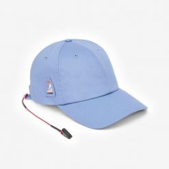 Czapka z daszkiem żeglarska Decathlon 100. Niebieskie czapki męskie Decathlon, bez wzorów, z bawełny. Za 39.99 zł.