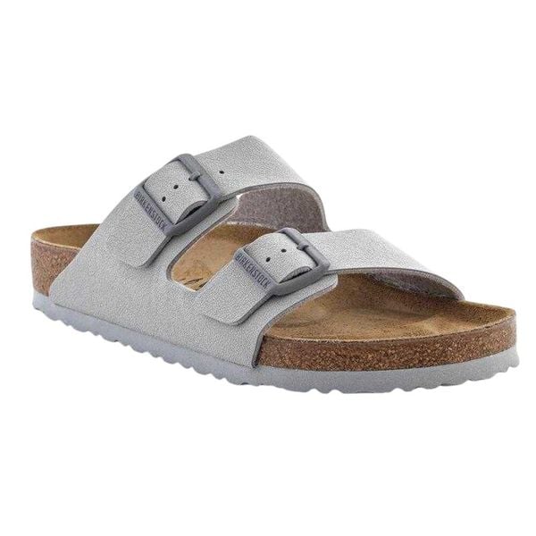 Sandały Męskie Skóra Arizona. Szare sandały męskie Birkenstock, ze skóry, bez zapięcia. Za 548.99 zł.