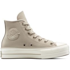 Buty sportowe Converse Chuck Taylor All Star Lift. Brązowe buty sportowe na co dzień damskie Converse, z materiału, bez zapięcia. Za 590.00 zł.