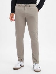 Nils Sundström spodnie chino Mężczyźni Bawełna szary, 31-32. Szare spodnie materiałowe męskie Nils Sundström, bez wzorów, z bawełny. Za 349.95 zł.