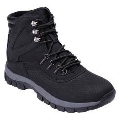 Buty trekkingowe męskie Hi-Tec 34935373173. Czarne buty trekkingowe męskie Hi-tec, z materiału, za kostkę, bez zapięcia, trekkingowe. Za 297.05 zł.