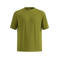 Koszulka z krótkim rękawem męska ODLO T-shirt crew neck s/s CUBIC. Zielone t-shirty męskie Odlo, m, bez wzorów, bez kołnierzyka. Za 249.99 zł.