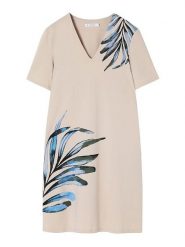 TATUUM Sukienka "Radis" w kolorze beżowym rozmiar: XL. Brązowe sukienki damskie Tatuum, xl, bez wzorów, bez kołnierzyka, bez ramiączek, midi. Za 153.71 zł.