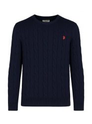 U.S. Polo Assn. Sweter w kolorze granatowym rozmiar: XXL. Niebieskie swetry męskie U.S. Polo Assn., s, bez wzorów, z bawełny, bez kołnierzyka. Za 170.87 zł.
