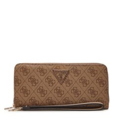 Portfel Guess. Brązowe portfele damskie Guess, z aplikacjami. Za 279.99 zł.