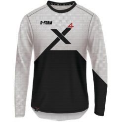 Koszulka z długim rękawem G-FORM Pro X4 XL biało-czarna. Białe bluzki damskie G-Form, xl, bez wzorów, bez kołnierzyka. Za 337.05 zł.