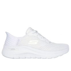 Sneakersy damscy Skechers Arch Fit 2.0 Slip-Ins. Białe trampki i tenisówki damskie Skechers, bez wzorów. Za 535.50 zł.