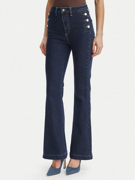 Rinascimento Jeansy CFC0127397003 Granatowy Flare Fit. Niebieskie jeansy damskie RINASCIMENTO. Za 599.99 zł.