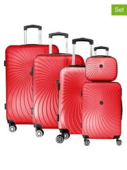 Geographical Norway 5-częściowy zestaw "Sunlighteo" w kolorze czerwonym rozmiar: onesize. Czerwone walizki Geographical Norway, bez wzorów, z materiału. Za 565.99 zł.