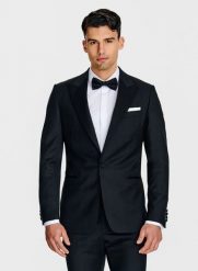 Czarna żakardowa marynarka smokingowa. Czarne marynarki męskie Pako Lorente, bez wzorów, z wełny. Za 2,499.99 zł.