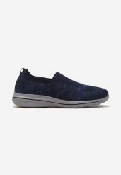 Czarno-Niebieskie Wsuwane Buty Sportowe z Elastyczną Cholewką w Melanżowy Wzór Andicra. Czarne buty sportowe na co dzień męskie Born2be, bez zapięcia. Za 99.99 zł.
