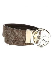Guess Pasek w kolorze brązowo-beżowym rozmiar: 95. Brązowe paski damskie Guess, z aplikacjami, z materiału. Za 228.92 zł.