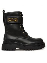Versace Jeans Couture Trzewiki 79VA3S64 Czarny. Czarne botki damskie Versace Jeans Couture, z jeansu, bez obcasa, na płaskiej podeszwie, bez zapięcia. Za 779.99 zł.