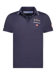 Geographical Norway Koszulka polo "Kara" w kolorze granatowym rozmiar: S. Niebieskie koszulki polo męskie Geographical Norway, s, bez wzorów, z bawełny, bez ramiączek. Za 48.28 zł.