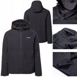 Kurtka męska Hi-tec Neti II softshell. Czarne kurtki softshell damskie Hi-tec, m, bez wzorów, z softshellu, bez kaptura. Za 197.27 zł.