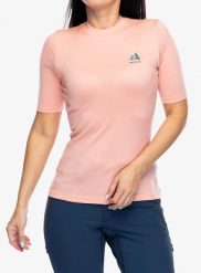 Koszulka merino damska Ortovox 185 Merino Mountain Hug TS. Czerwone topy sportowe damskie ORTOVOX, m, bez wzorów, z wełny, bez ramiączek. Za 346.49 zł.