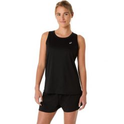 Damski tank top Asics Core. Czarne topy sportowe damskie Asics, xs, bez wzorów, z materiału, bez ramiączek. Za 155.00 zł.