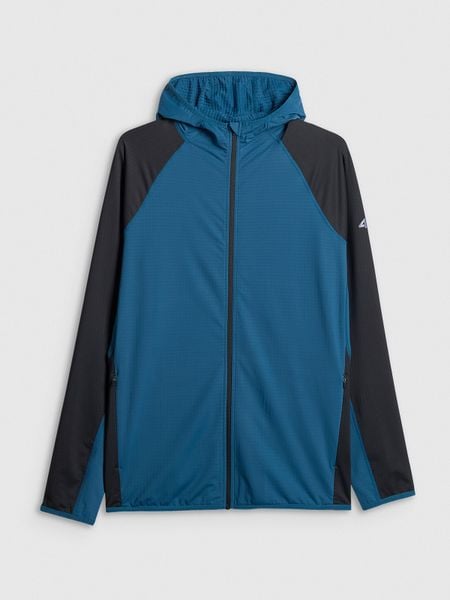 4F Bluza trekkingowa regular z kapturem męska - turkusowa S. Niebieskie bluzy z kapturem męskie 4f, m. Za 249.99 zł.