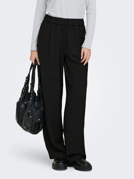 ONLY Spodnie w kolorze czarnym rozmiar: M/L32. Czarne spodnie materiałowe damskie Only, bez wzorów, z materiału, z podwyższonym stanem. Za 91.56 zł.