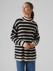 Vero Moda Sweter "Fabulous" w kolorze czarno-białym rozmiar: M. Białe golfy damskie Vero Moda, m, bez kołnierzyka. Za 105.45 zł.