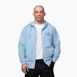 Bluza męska Pitbull Midnight Sweatshirt Zip Hooded. Niebieskie bluzy z kapturem męskie PITBULL, l, z bawełny. Za 269.99 zł.