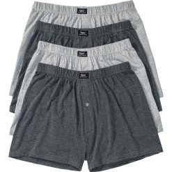 Luźniejsze bokserki z dżerseju (4 pary). Niebieskie bokserki męskie bonprix, bez wzorów, z dresówki. Za 74.99 zł.