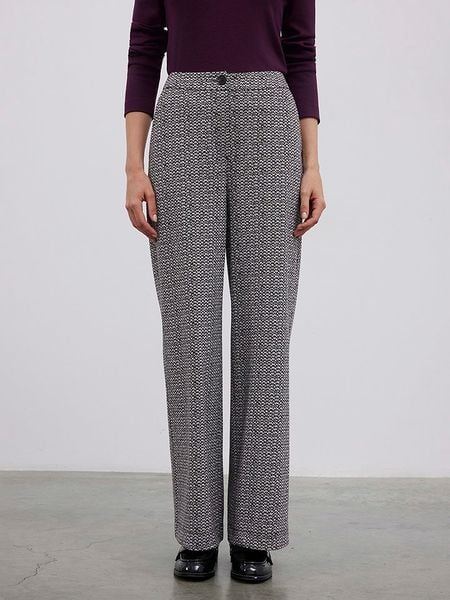 BGN Spodnie w kolorze czarno-białym rozmiar: 36. Czarne spodnie materiałowe damskie BGN, bez wzorów, z materiału, z podwyższonym stanem. Za 100.28 zł.