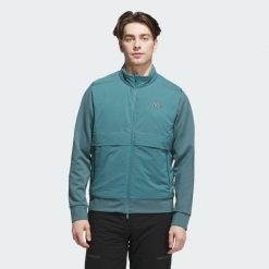 Kurtka Ultimate365 Tour Frostguard Full-Zip. Niebieskie kurtki męskie Adidas, xl, bez wzorów, z poliesteru, klasyczne, bez kaptura. Za 999.00 zł.