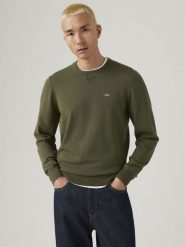 Levi's Sweter w kolorze khaki rozmiar: XS. Brązowe swetry męskie Levi's, s, bez wzorów, z bawełny, bez kołnierzyka. Za 91.77 zł.