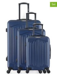BlueStar 3-częściowy zestaw "Hagen" w kolorze granatowym rozmiar: onesize. Niebieskie walizki Bluestar, bez wzorów, z materiału. Za 565.99 zł.