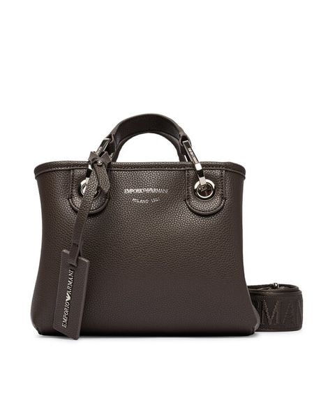 Emporio Armani Torebka EW000382 AF12036 M6458 Brązowy. Brązowe torebki klasyczne damskie Emporio Armani, bez wzorów, ze skóry, bez dodatków. Za 1,164.00 zł.