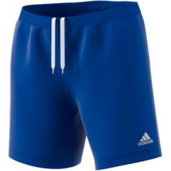 Spodenki damskie adidas Entrada 22. Niebieskie szorty damskie Adidas, bez wzorów, sportowe. Za 54.00 zł.