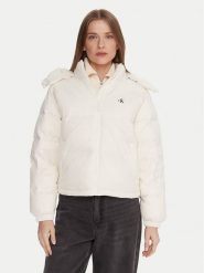 Calvin Klein Jeans Kurtka puchowa Essential LV047D501G Écru Relaxed Fit. Kurtki damskie Calvin Klein Jeans, s, bez wzorów, z jeansu, bez kaptura. Za 799.99 zł.