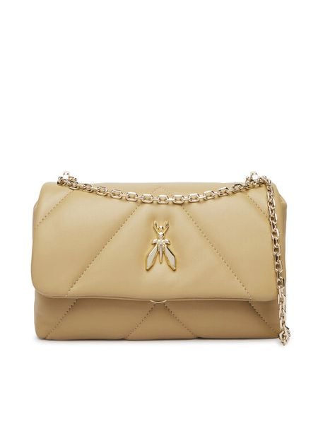 Patrizia Pepe Torebka CB0084/L006-B862 Beżowy. Brązowe torebki wieczorowe Patrizia Pepe, bez wzorów, ze skóry, wizytowe, bez kołnierzyka, bez ramiączek. Za 1,309.00 zł.