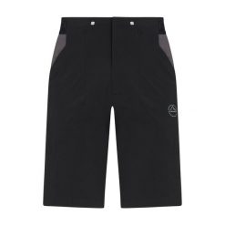 Spodenki trekkingowe męskie La Sportiva Guard. Czarne szorty męskie La Sportiva, na lato, bez wzorów, z elastanu, sportowe. Za 422.15 zł.