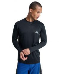 Koszulka surfingowa z długim rękawem UPF 50 dla Mężczyzn EVERYDAY SURF Czarny. Czarne koszulki męskie z długim rękawem Quiksilver, m, z elastanu. Za 169.99 zł.