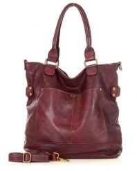 Torebka damska burgund MARCO MAZZINI v7f. Czerwone shopper bag damskie bez wzorów, ze skóry. Za 489.25 zł.