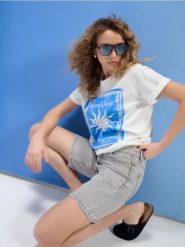 Szorty jeansowe bermudy - szary. Szare szorty damskie Sinsay, bez wzorów, z jeansu. Za 49.99 zł.