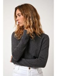 AUTHENTIC CASHMERE Kaszmirowy sweter "Criou" w kolorze antracytowym rozmiar: L. Czarne swetry klasyczne damskie AUTHENTIC CASHMERE, l, z kaszmiru, bez kołnierzyka. Za 289.88 zł.