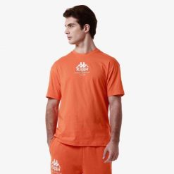 Koszulka Authentic Kappa Gastor. Brązowe topy sportowe damskie Kappa, m, bez wzorów, z bawełny, bez ramiączek. Za 151.50 zł.