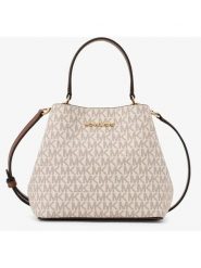 Michael Kors Torebka w kolorze kremowo-brązowym - 18 x 16 x 10 cm rozmiar: onesize. Brązowe torebki klasyczne damskie Michael Kors, bez wzorów, z materiału, bez dodatków. Za 1,170.95 zł.
