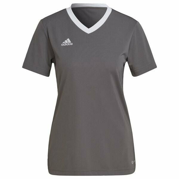 Koszulka piłkarska damska Adidas Entrada 22 Jersey. Szare bluzki damskie Adidas, l, bez wzorów, z jersey, sportowe, bez kołnierzyka, bez ramiączek. Za 62.00 zł.